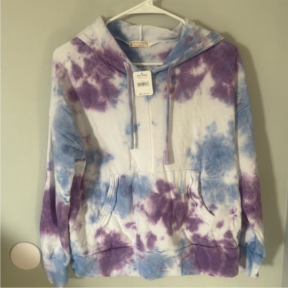 Free People Movement Work It Out Tie Dye Hoodie Blue Purp Size XS $78 Retail NWT - Picture 7 of 10